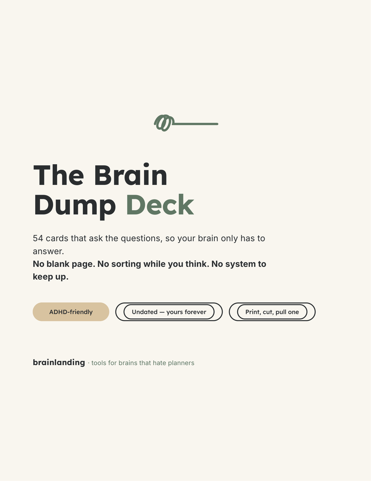 The Brain Dump Deck cover